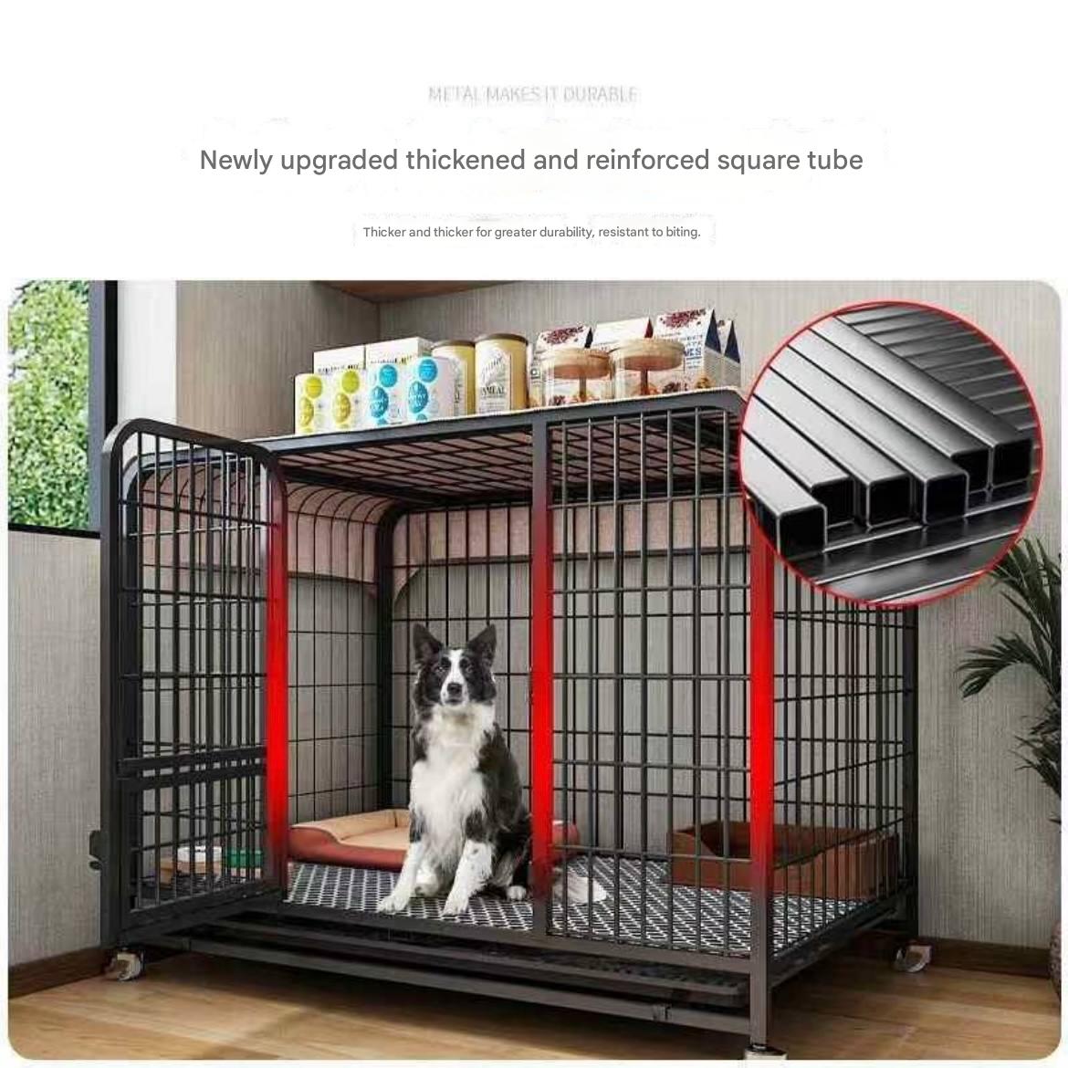 Dog cage pet medium-large dog for home use indoor separation area near toilet herding dog golden retriever corgi small dog cage bed