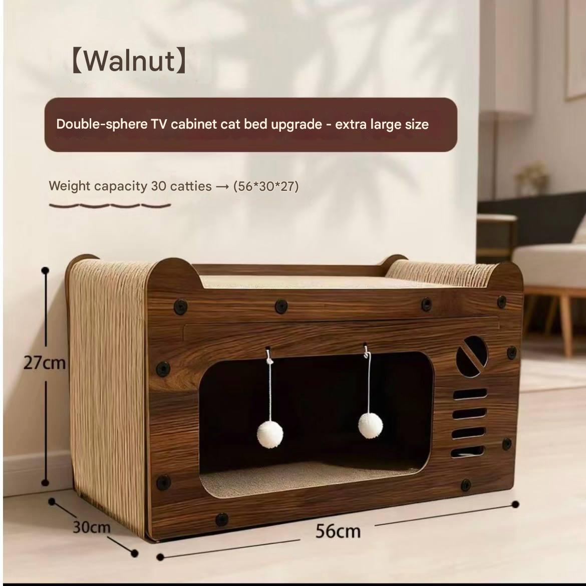 Villa cat scratching pad cat bed scratch-resistant and durable large-sized multi-functional entertainment cat climbing frame with double-layer paper box tunnel integrated unit