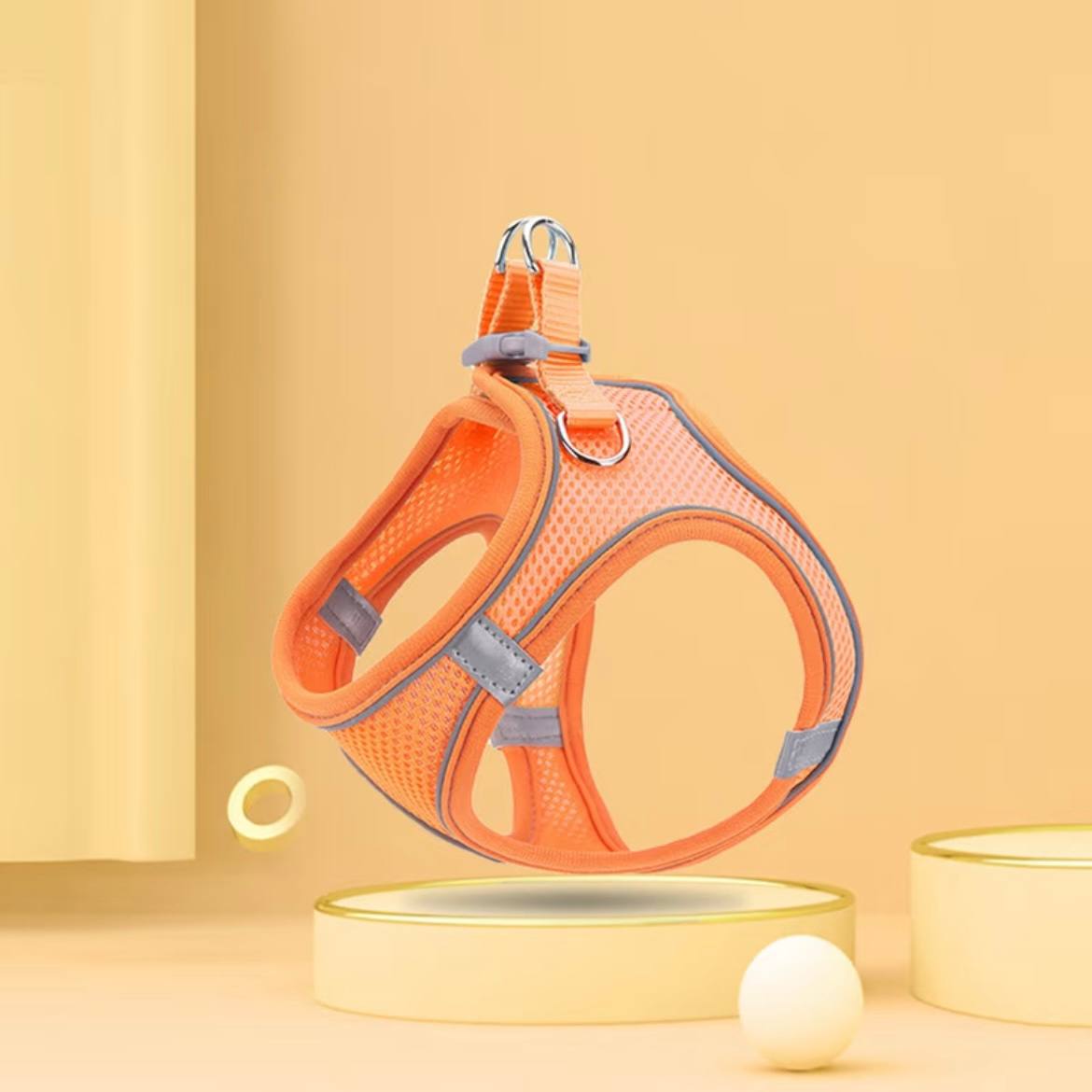 Vest-style pet chest harness leash set - Mesh breathable reflective dog walking rope - Dog and cat supplies