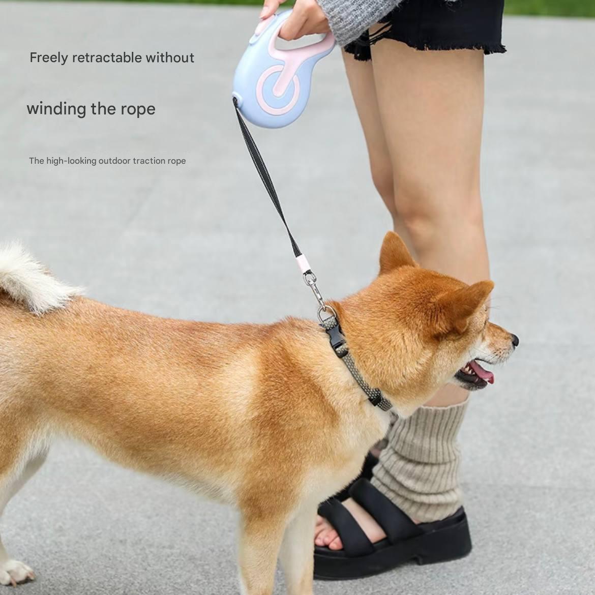 Pet leash automatic extendable dog walking rope reflective towing belt dog handler dog rope dog leash