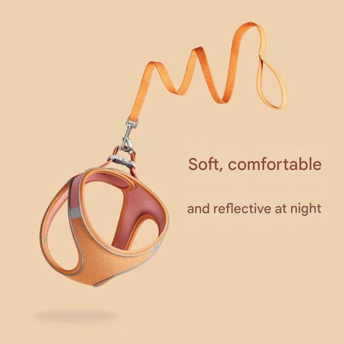 Vest-style pet chest harness leash set - Mesh breathable reflective dog walking rope - Dog and cat supplies