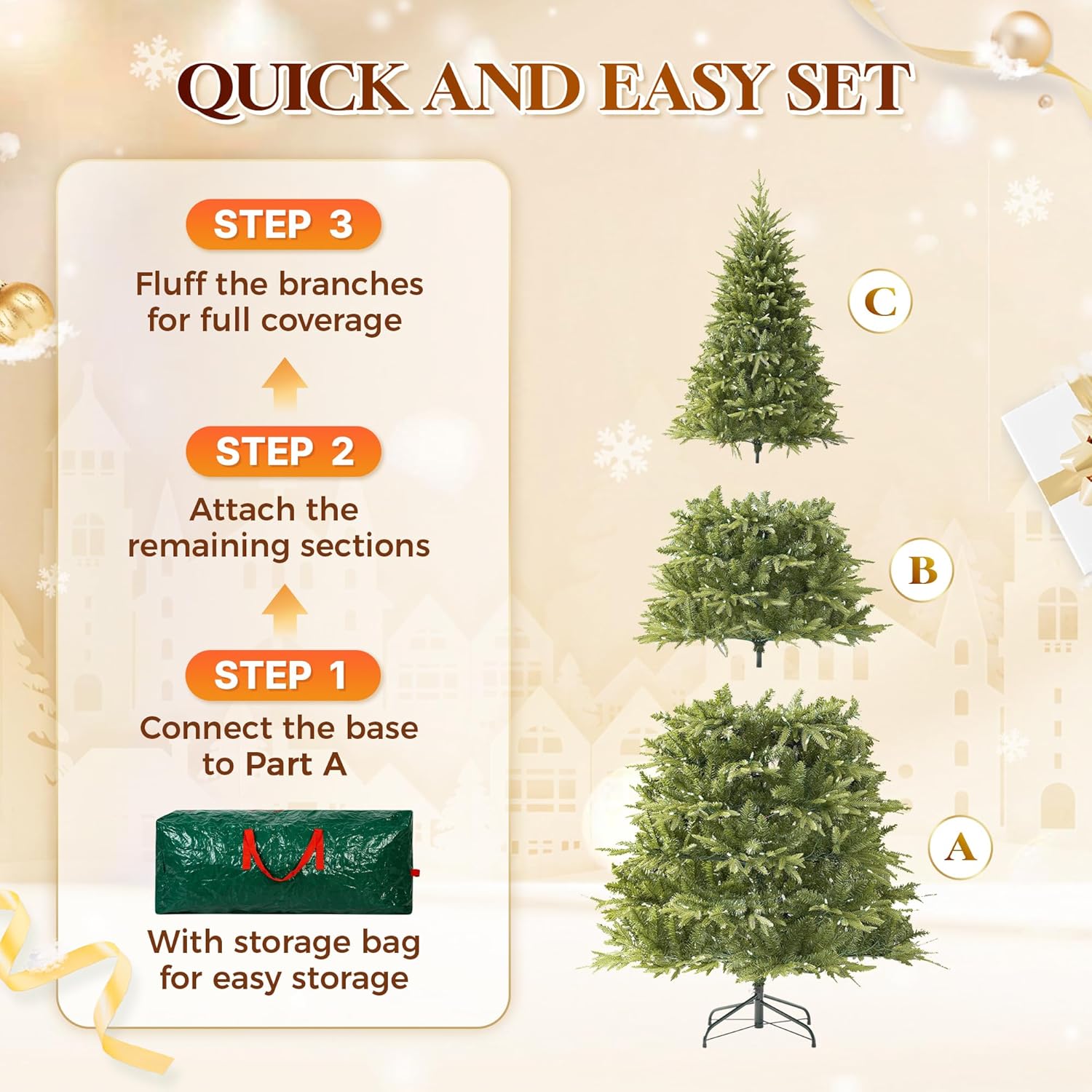 STAR 6 ft Prelit Christmas Tree with 450 LED Lights, App Control, Aspen Artificial Christmas Tree, Multi-Color RGBW Lights, 1632 PE & PVC Branch Tips, Xmas Tree, for Home, Party