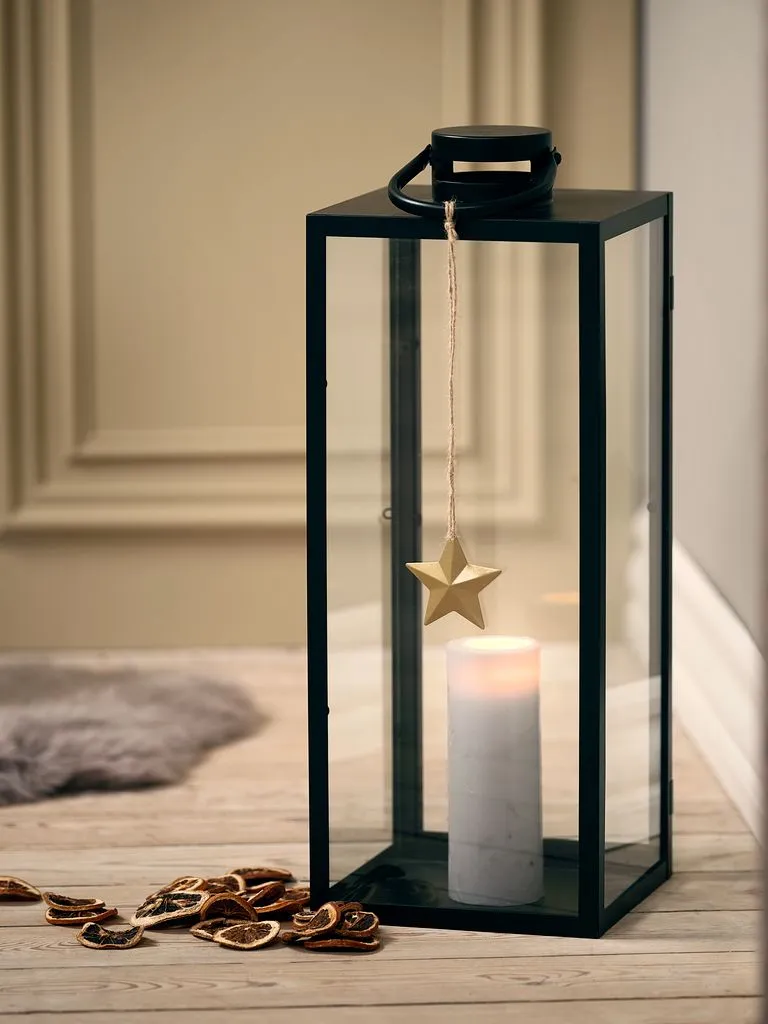 Lanterne THULIT l21xL22xH54cm noir