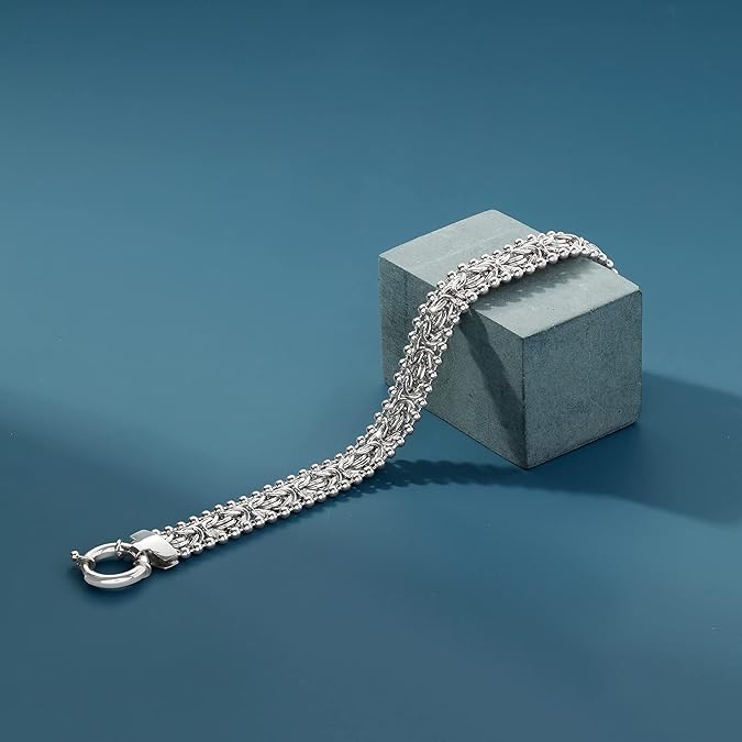 Rounded-edge Byzantine Beaded-Edge Bracelet fashionable bracelet - popular and elegant for Christmas and Valentine's Day gift-giving