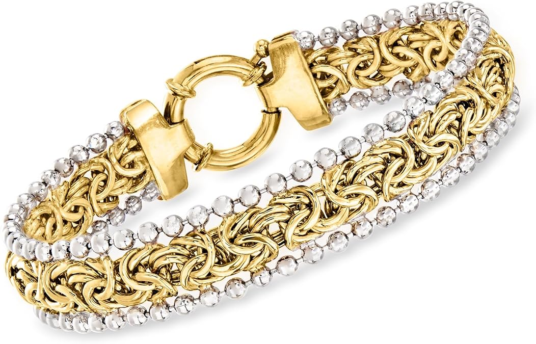 Rounded-edge Byzantine Beaded-Edge Bracelet fashionable bracelet - popular and elegant for Christmas and Valentine's Day gift-giving