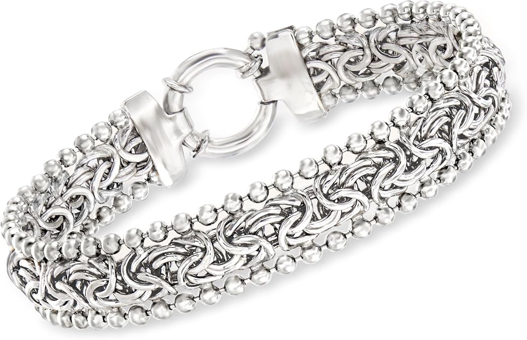 Rounded-edge Byzantine Beaded-Edge Bracelet fashionable bracelet - popular and elegant for Christmas and Valentine's Day gift-giving