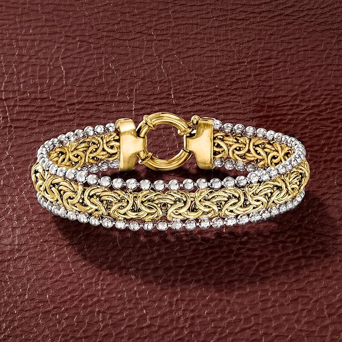 Rounded-edge Byzantine Beaded-Edge Bracelet fashionable bracelet - popular and elegant for Christmas and Valentine's Day gift-giving