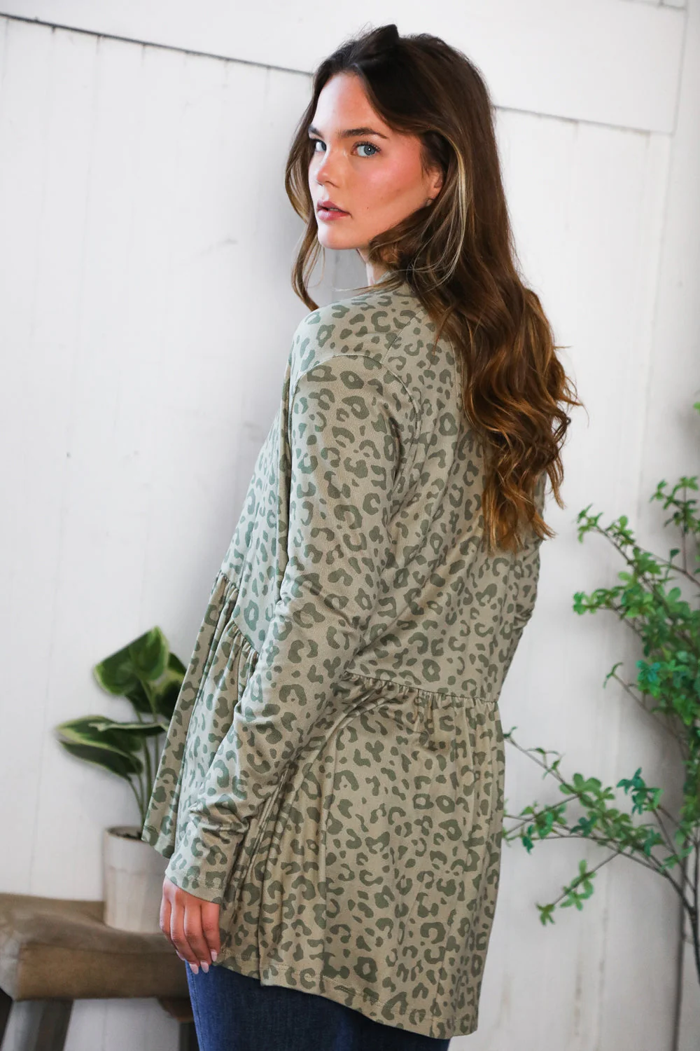 Prowl Around Peplum Open Cardigan (Open Pack)