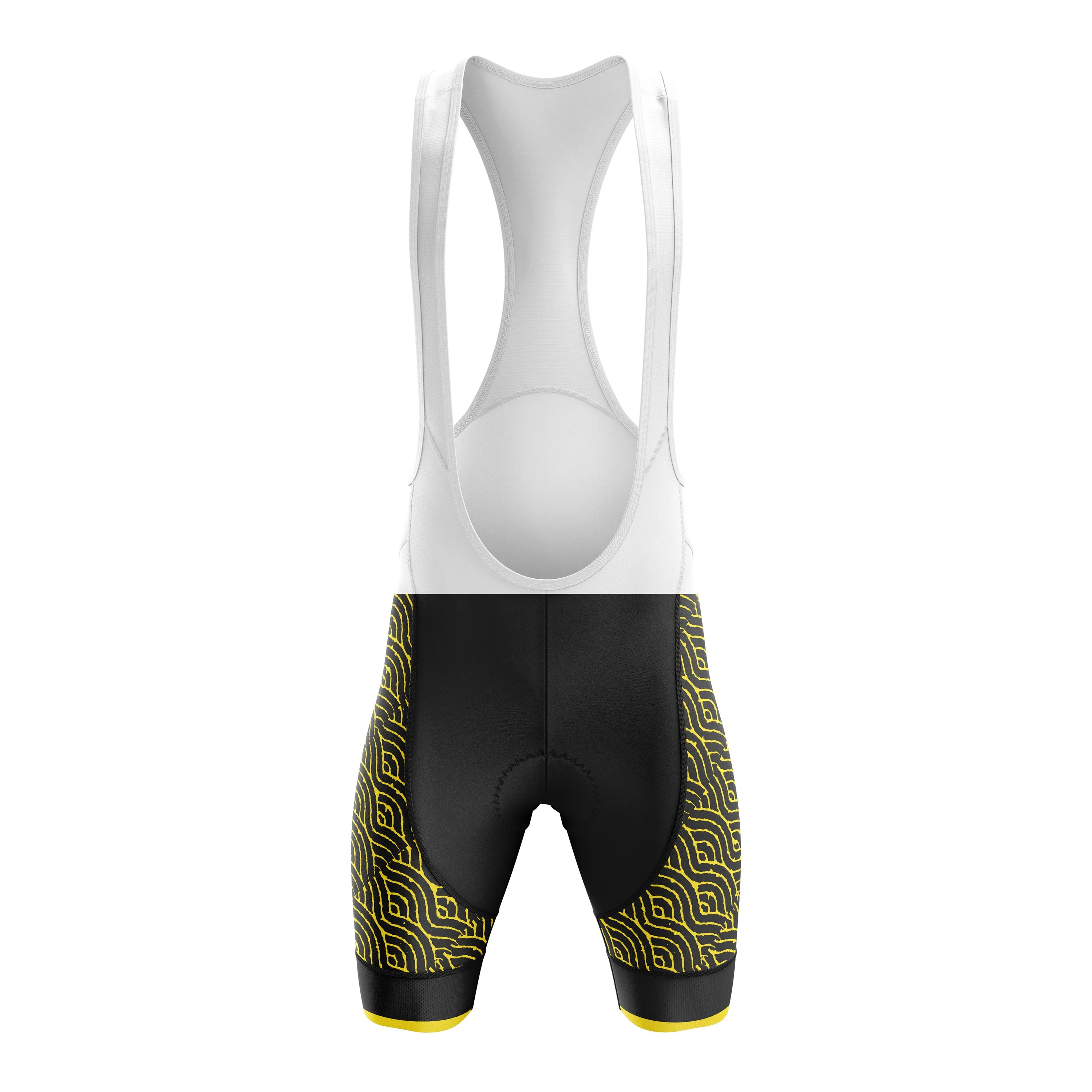 Yellow Waves Cycling Bib Shorts