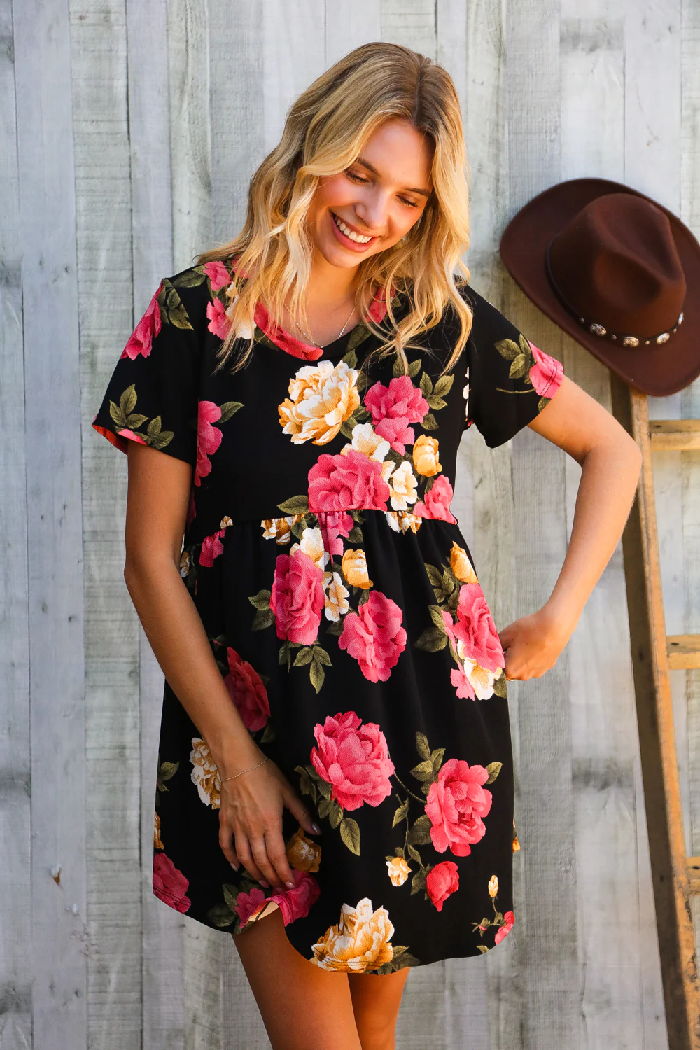 Black Floral Dress