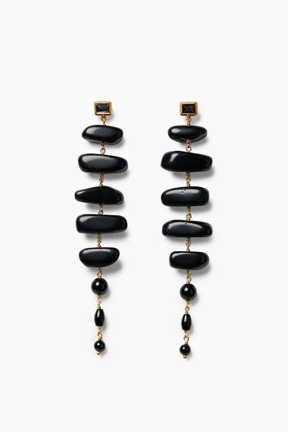 Mizumi Earrings Black Obsidian
