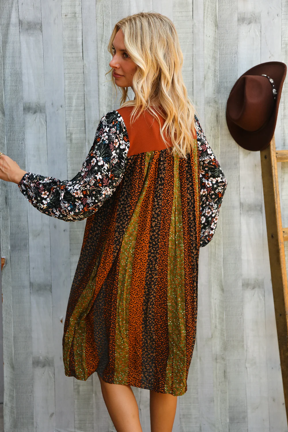 Plus Floral Design Dress