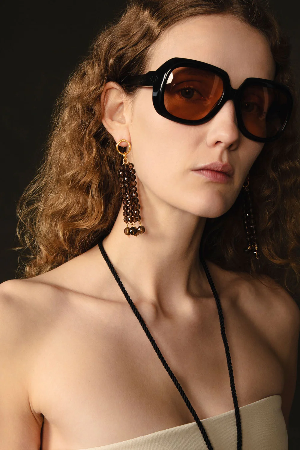 Pampille Earrings Smoky Quartz