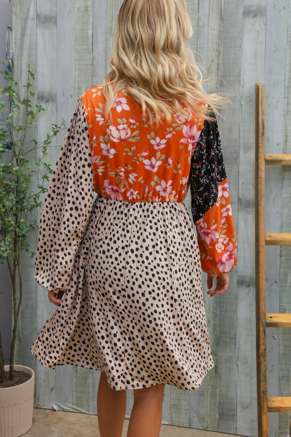 Animal Floral Designed Dress