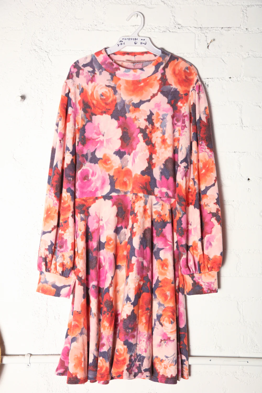 Plus Brushed Hacci Floral Dress