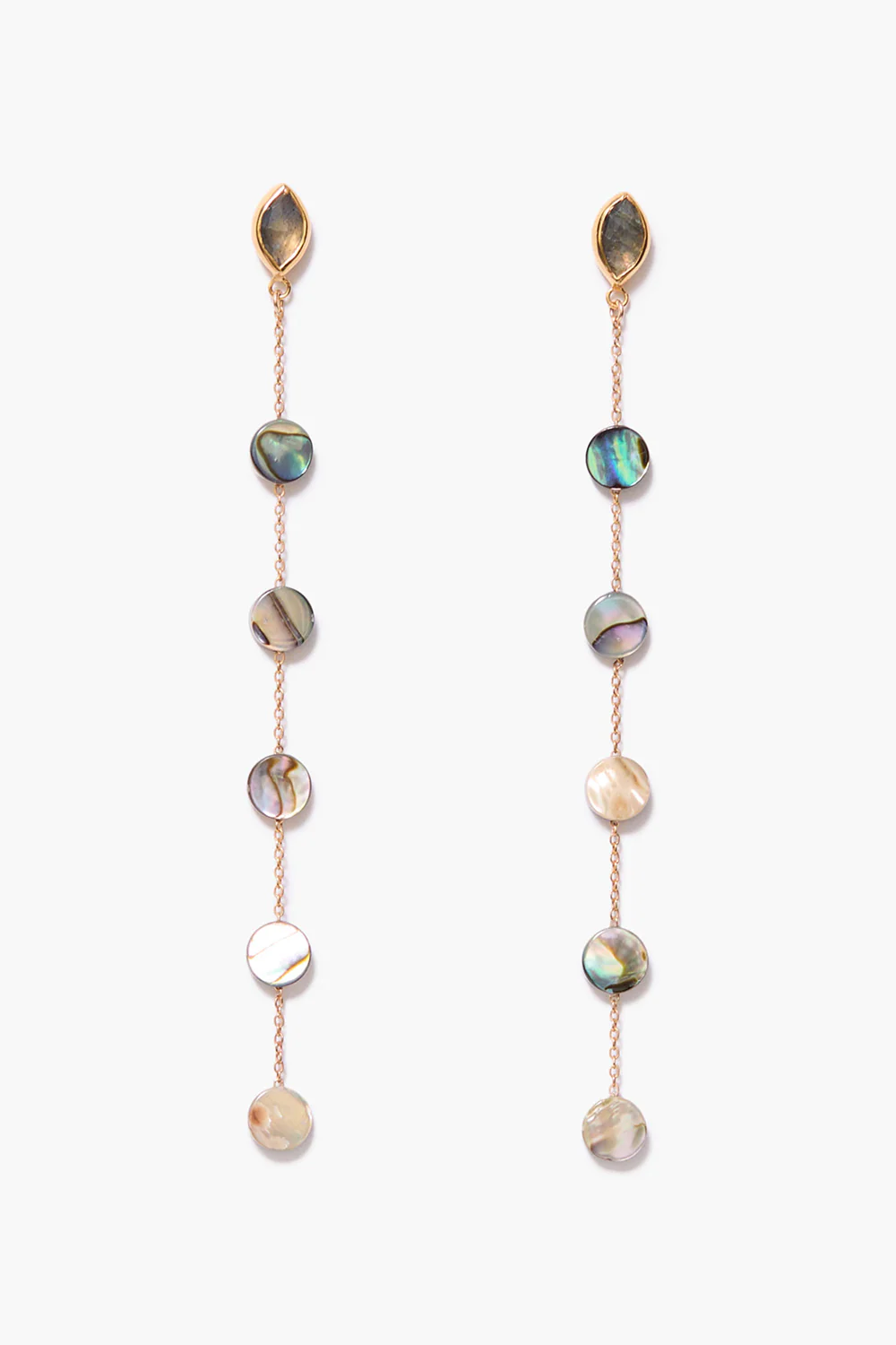 Gwen Tiered Earrings Abalone