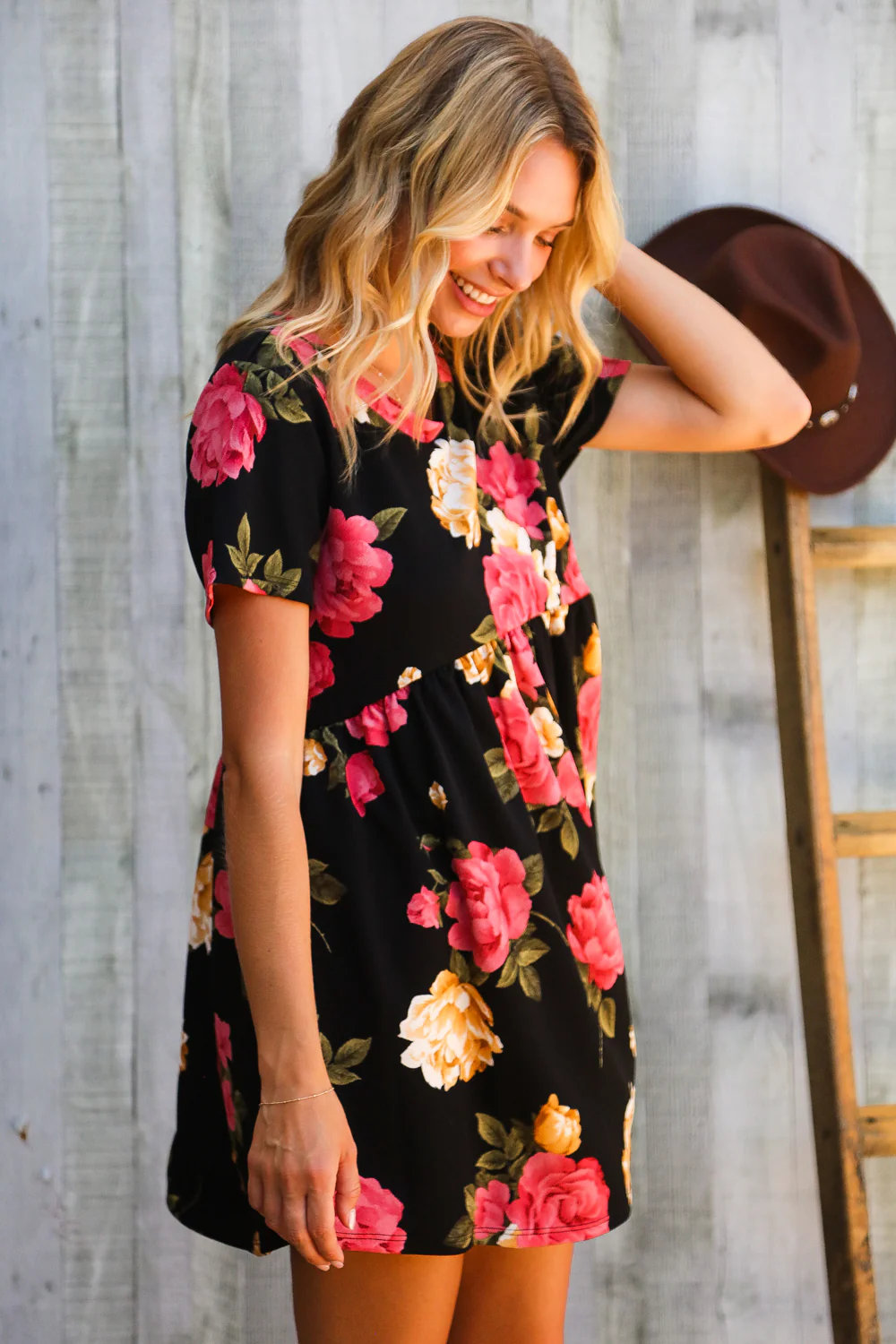 Black Floral Dress