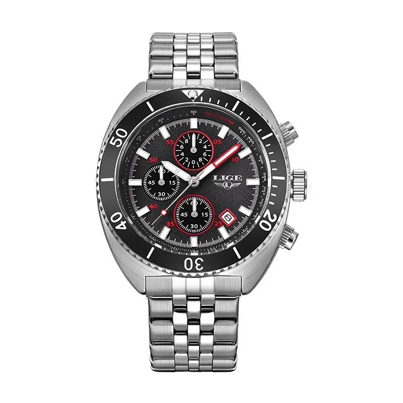 Fashion Trend Multi-functional Student Men's Large Dial Waterproof Quartz Watch