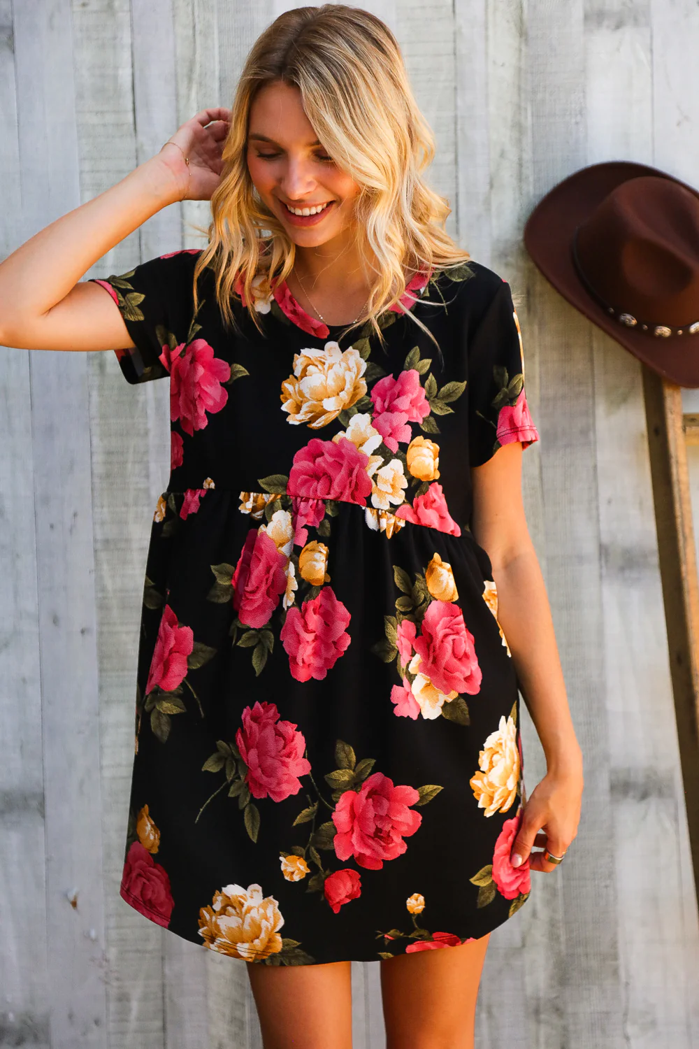 Black Floral Dress
