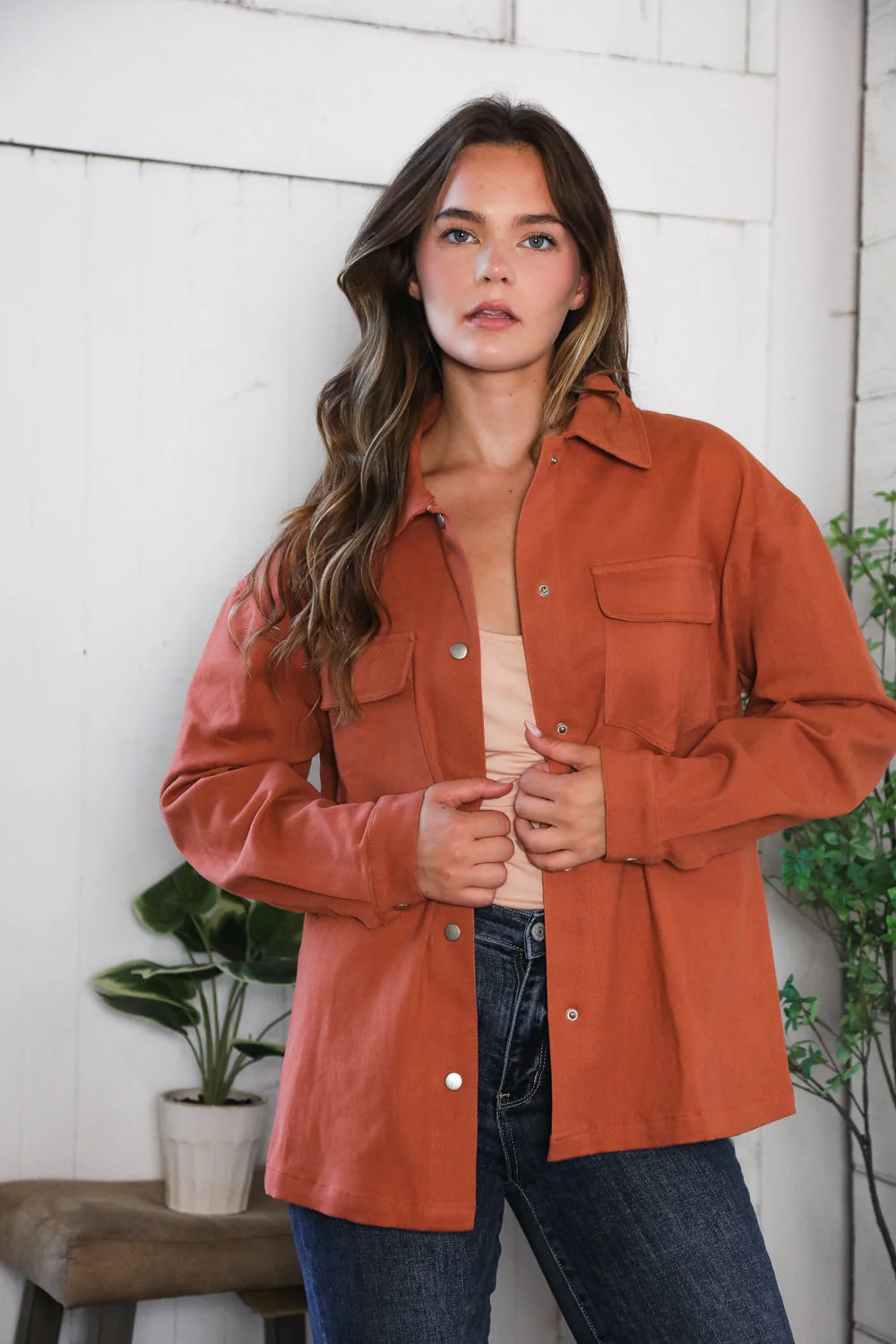 Peaceful Threads Burnt Orange Jacket (Open Pack)