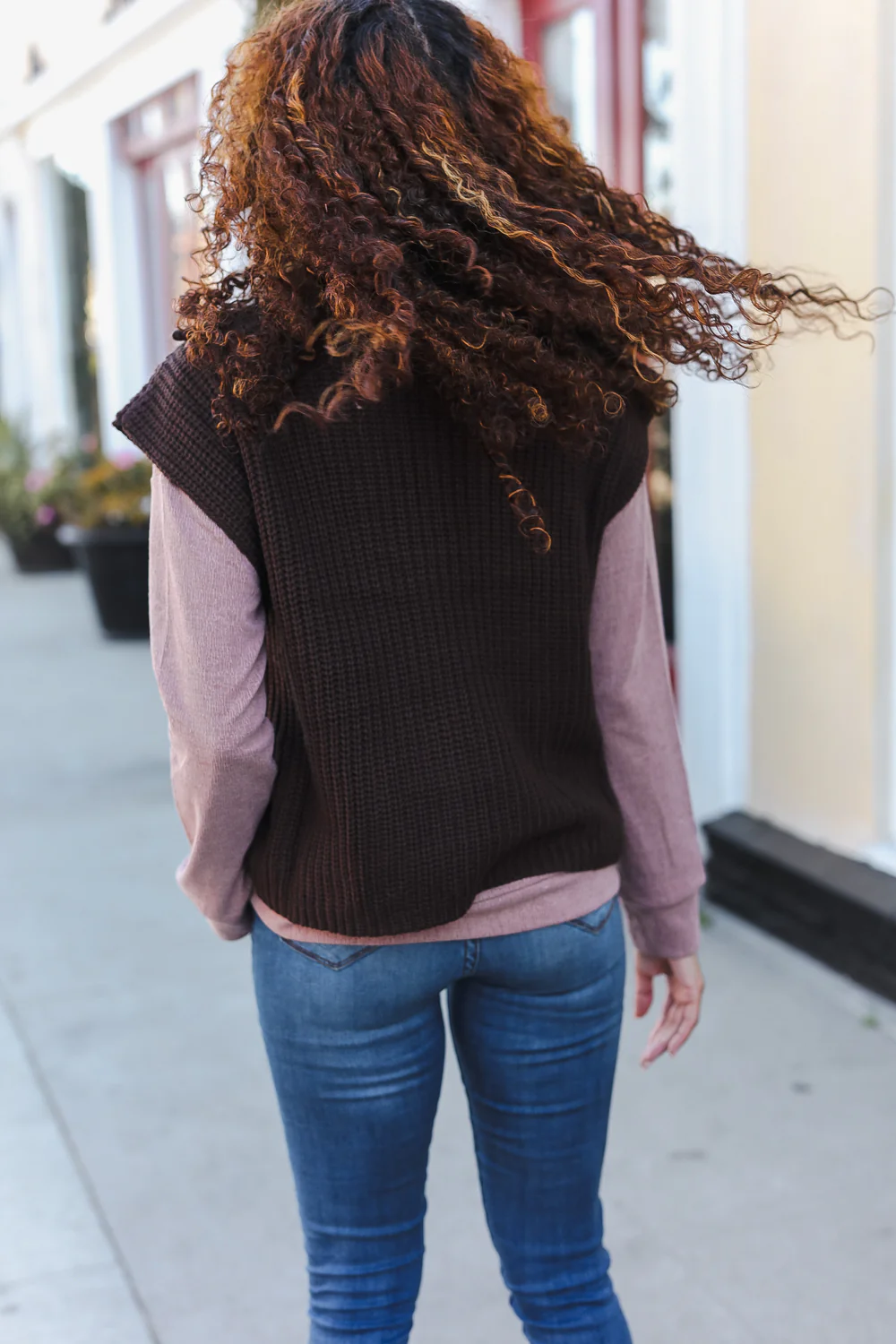 Chocolate Mocha Zip Up Vest