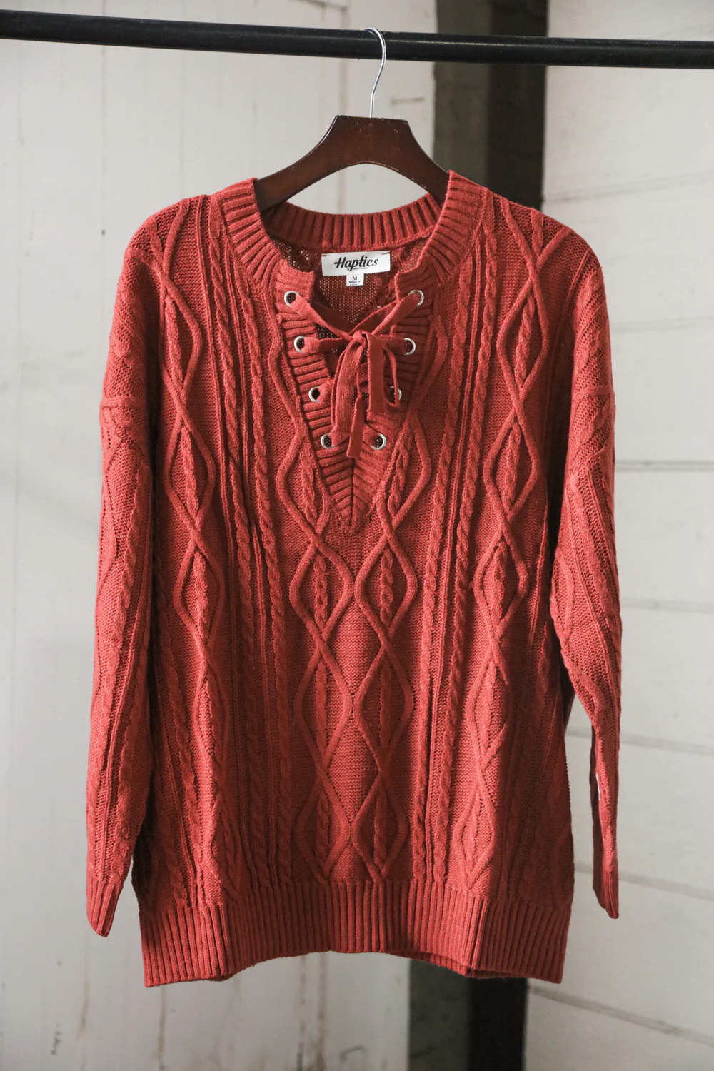 Rust Cable Sweater