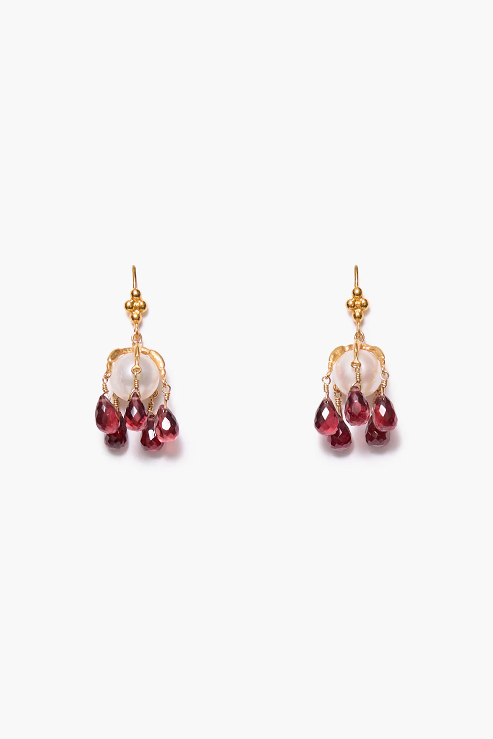 Lark Drip Earrings Garnet