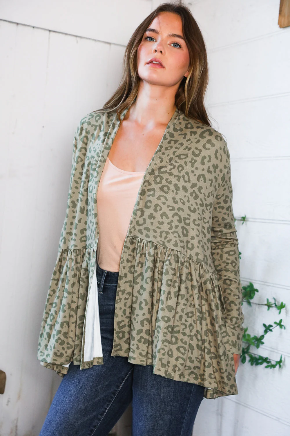 Prowl Around Peplum Open Cardigan (Open Pack)