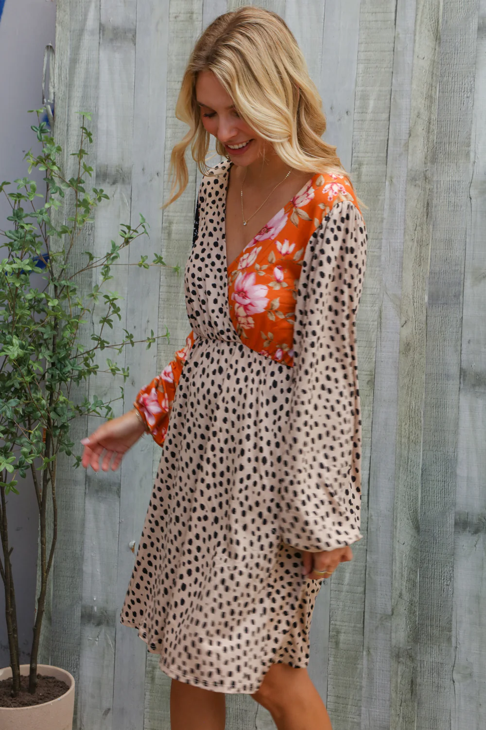Animal Floral Designed Dress