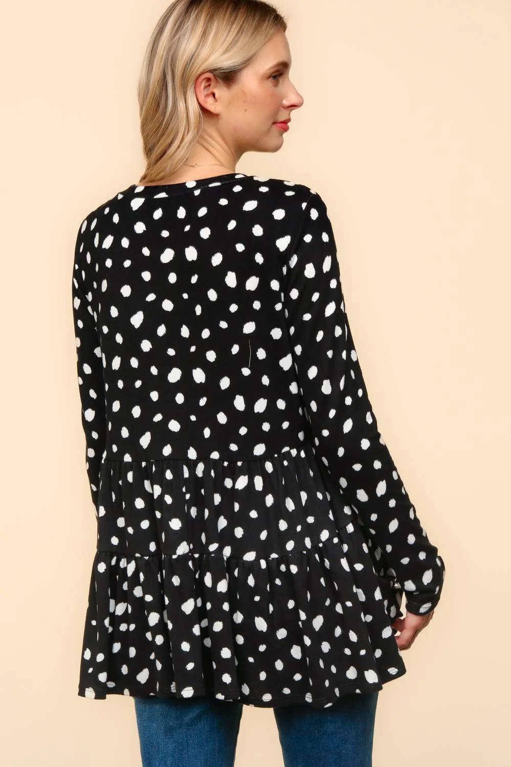 BABYDOLL SOFT BRUSHED SWEATER HACCI KNIT TOP