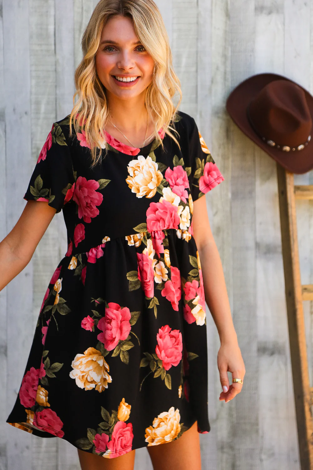 Black Floral Dress