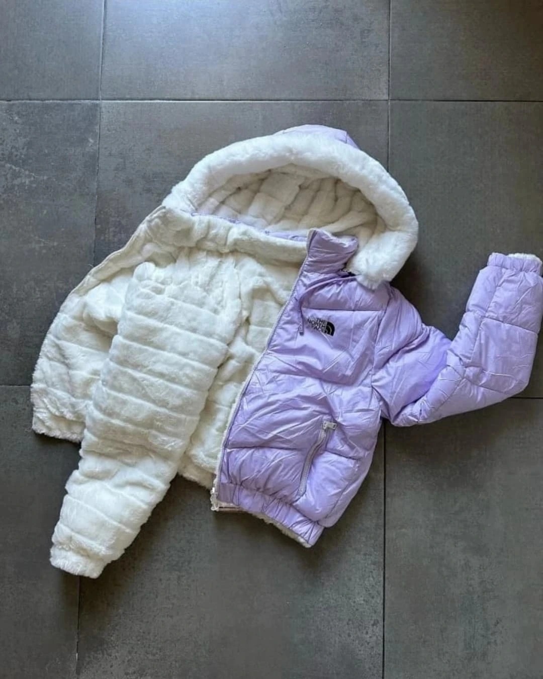 Women's Reversible Puffer Jacket - Two Face.