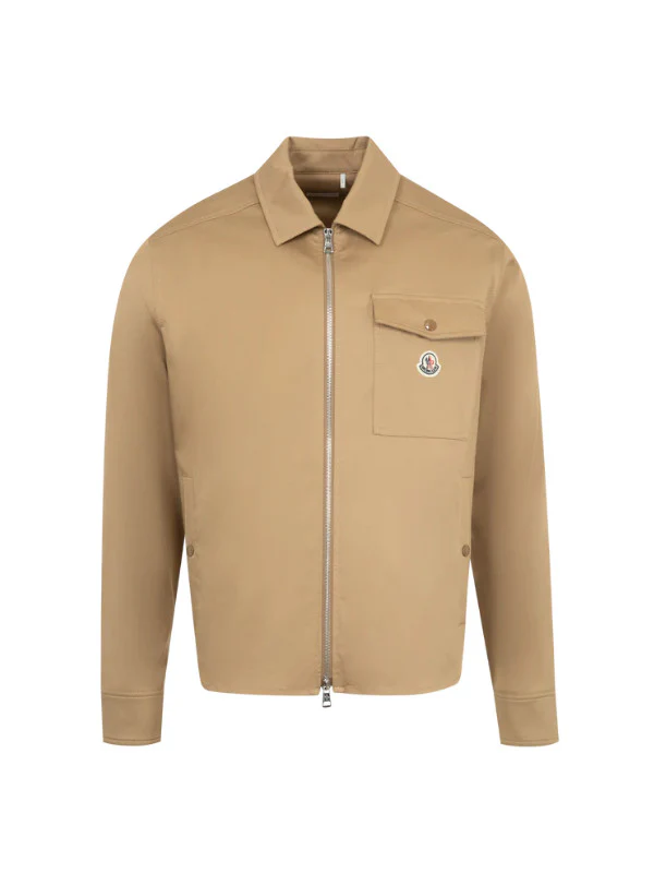 Stretch Cotton Shirt Jacket