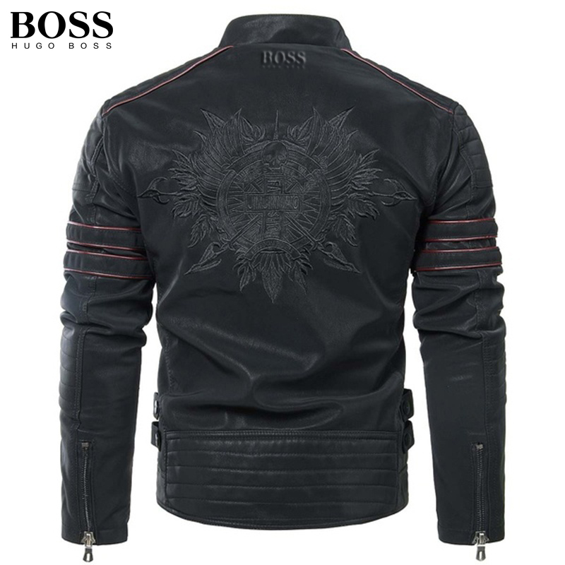 Men’s main  embroidered leather jackets, best-selling leather