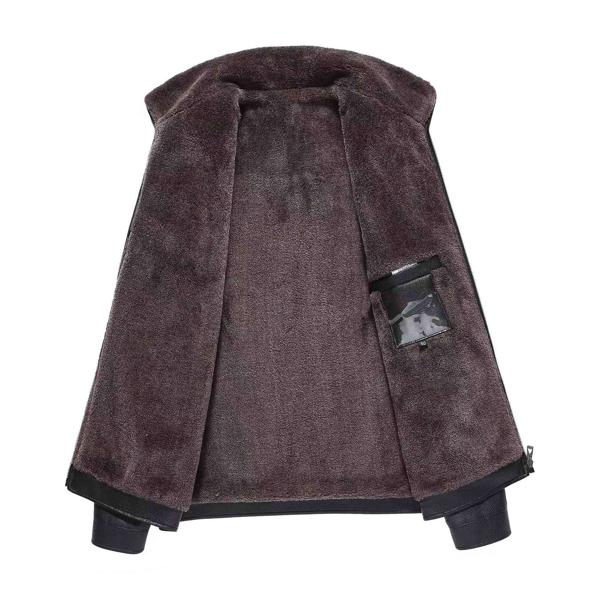 MEN'S WINTER WARM LEATHER JACKET