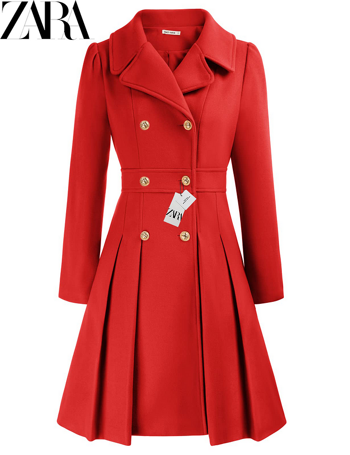 Trenci de dama palton dublu cu clape deschise ​