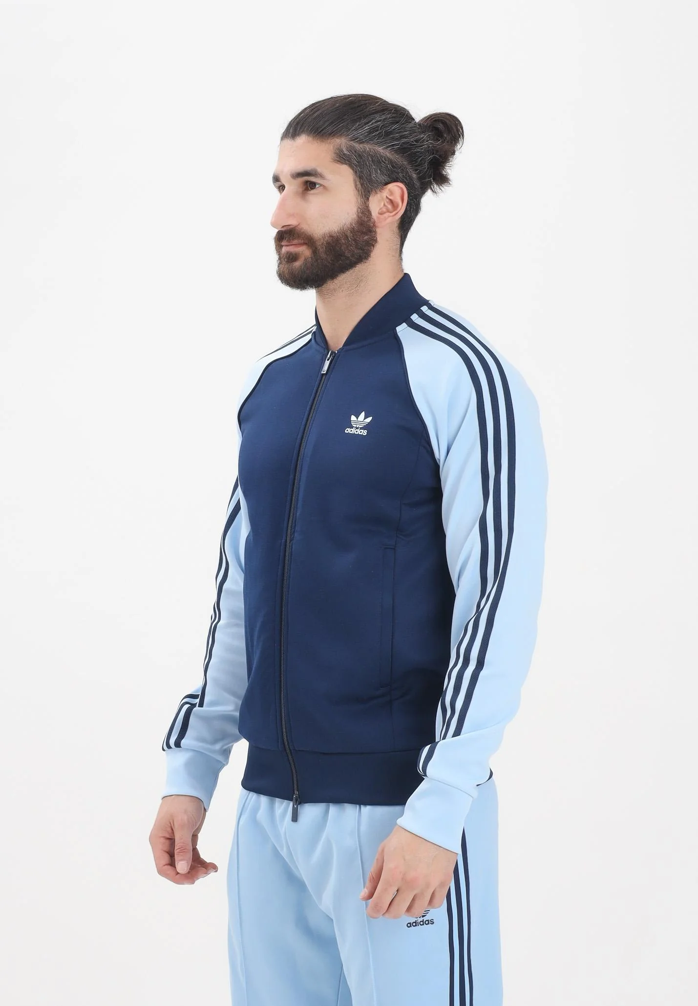 ADIDAS ORIGINALS ADICOLOR CLASSICS SUPERSTAR TRACK Men's Zip Up Sweatshirt Blue
