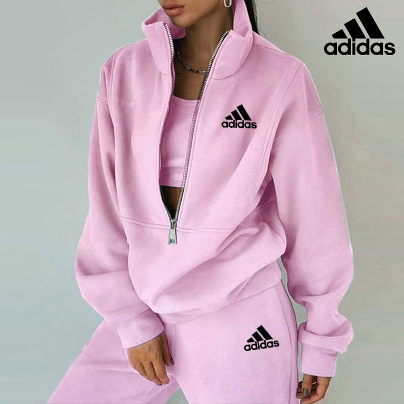Set de ropa deportiva para mujeres 2025 con estilo juvenil, cotidiano y simple (chaqueta + pantalones)