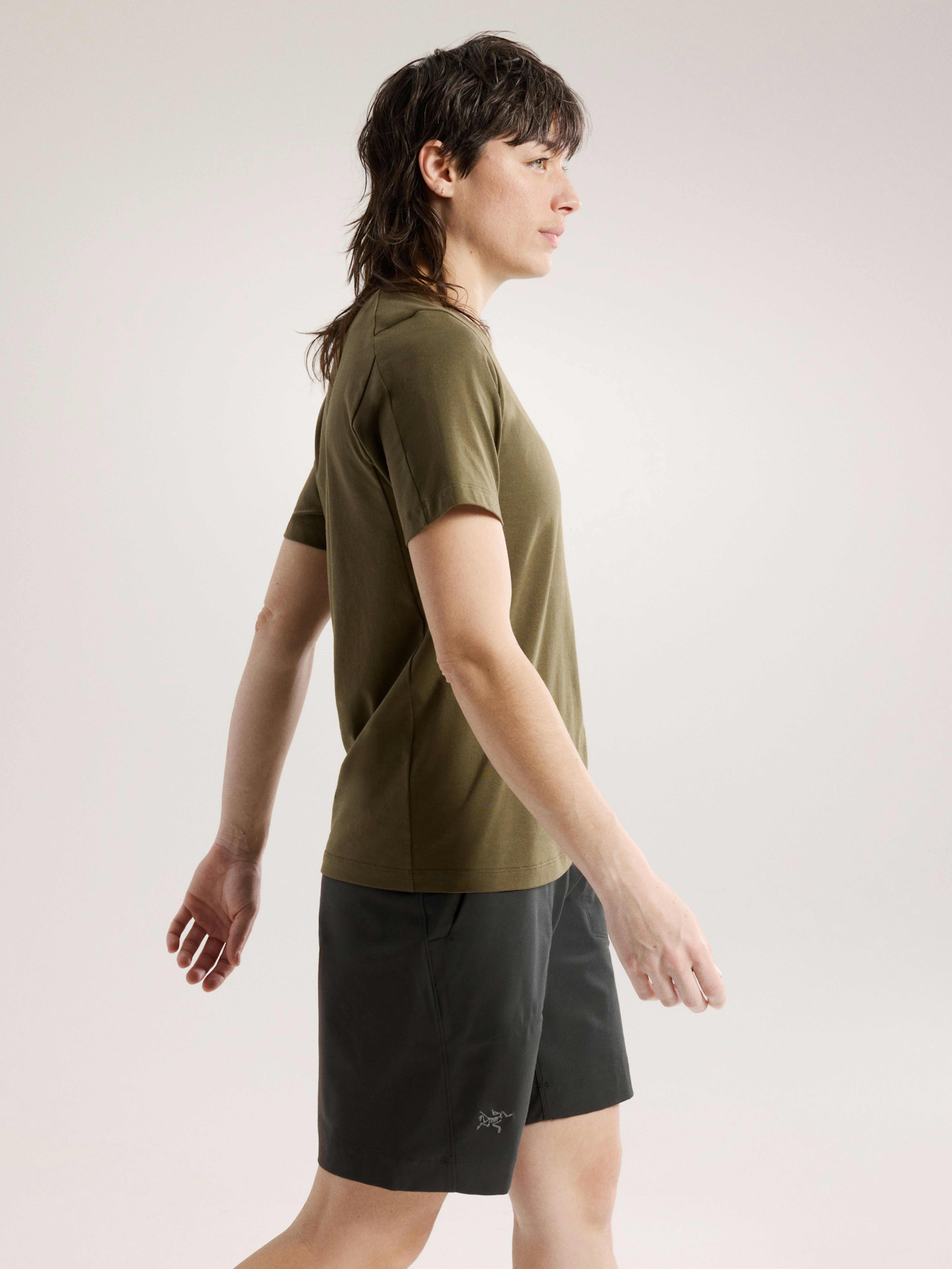 Kragg SL Cotton Emblem Crew Shirt SS Women's