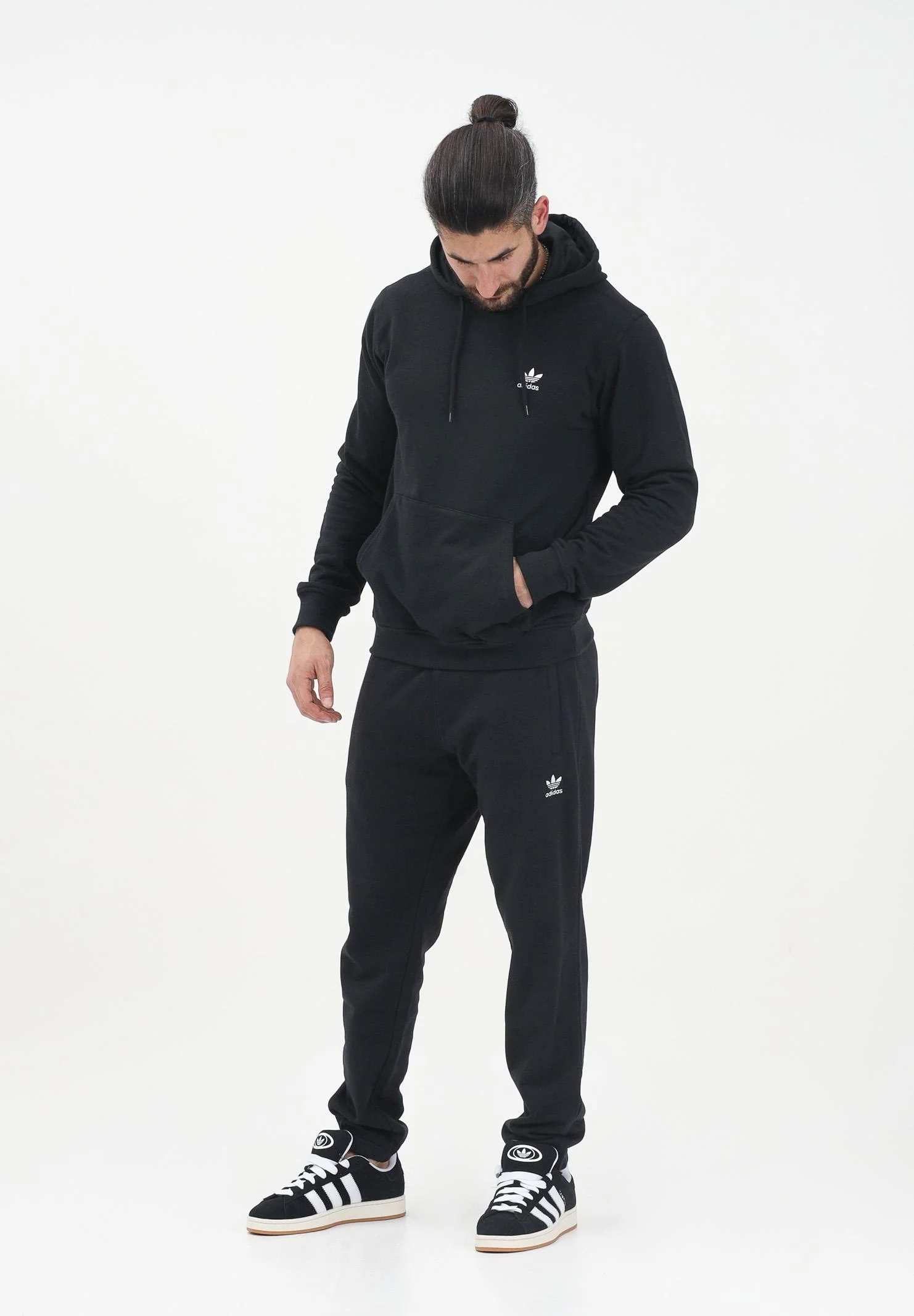 ADIDAS ORIGINALS Men's Essentials French Terry Trefoil Track Pants Black