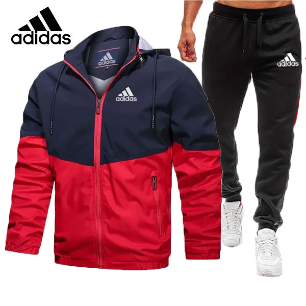 Lekka bawełniana bluza z kapturem i spodnie adidas