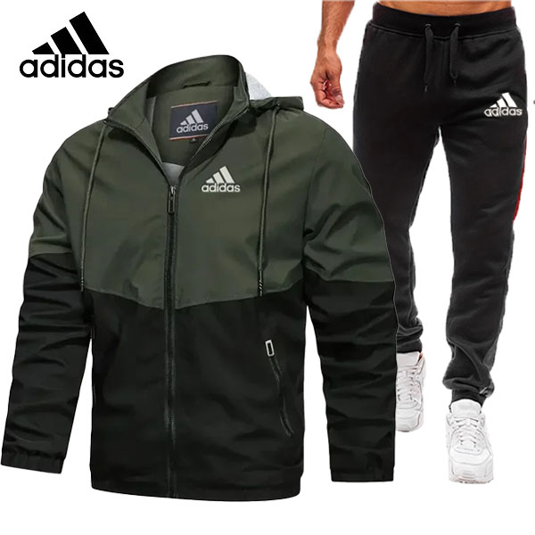 Lekka bawełniana bluza z kapturem i spodnie adidas