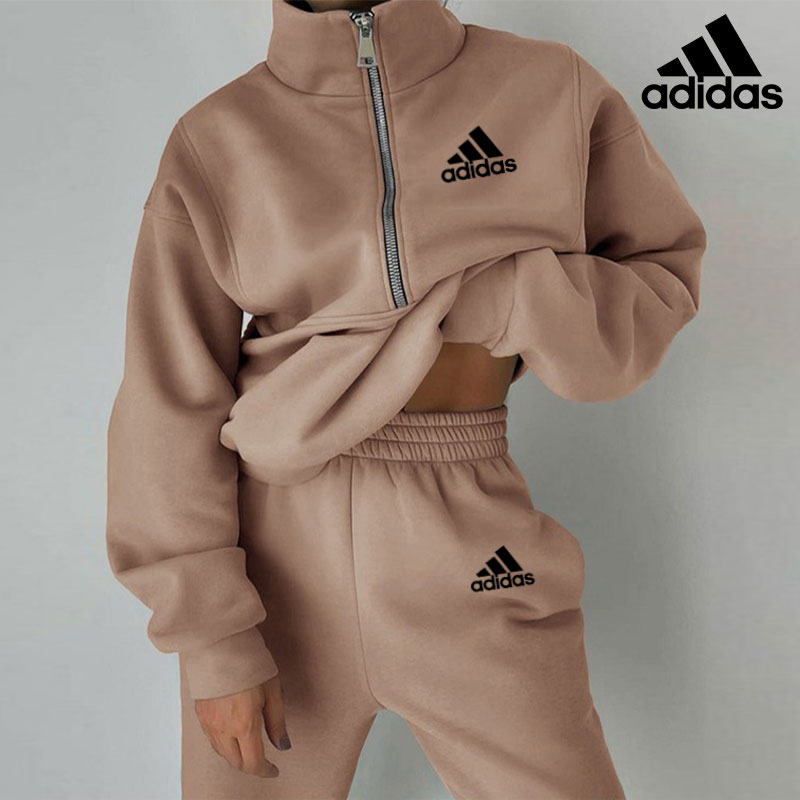 Set de ropa deportiva para mujeres 2025 con estilo juvenil, cotidiano y simple (chaqueta + pantalones)