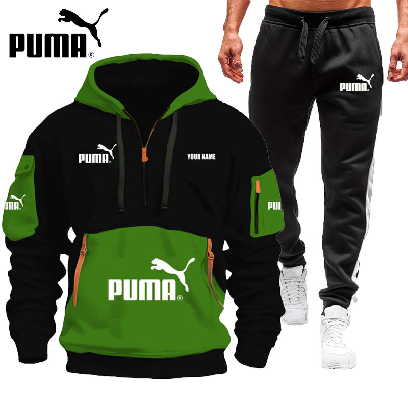 PUMA2025 nowa kurtka jesienno-zimowa + spodnie bawełniane, wygodne i ciepłe