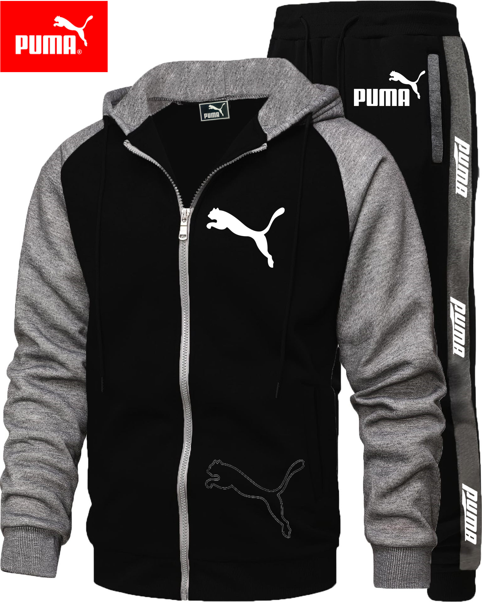 Puma-Nowe modne koszule sportowe męskie i casualowe garnitury sportowe w kolorach wiosennych i jesiennych