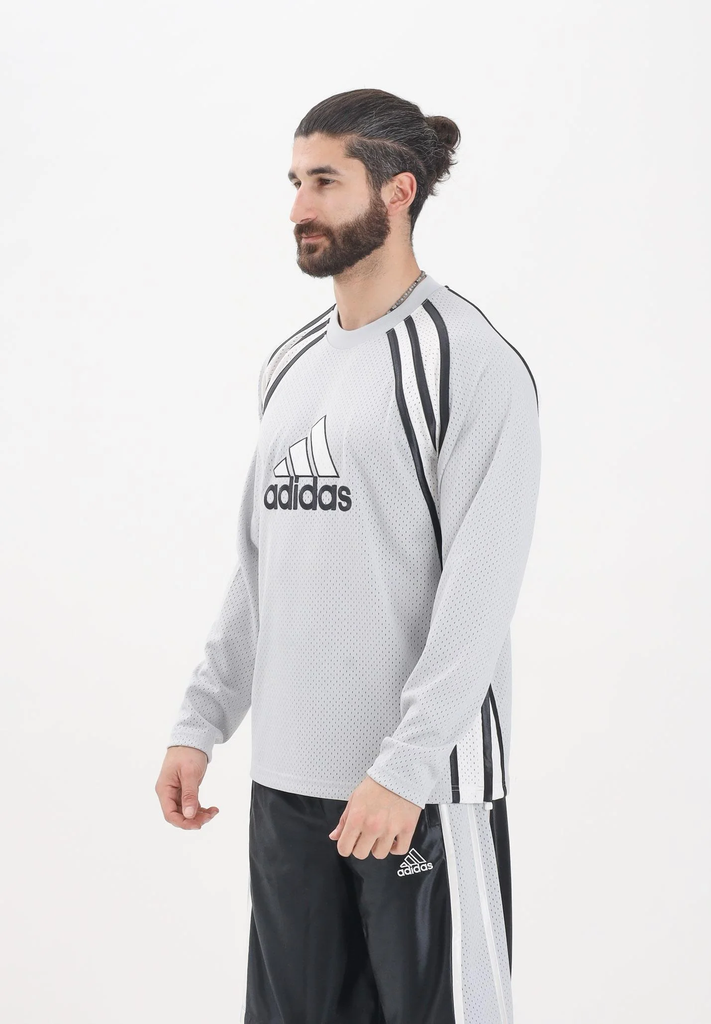 ADIDAS ORIGINALS Warm-Up Long Sleeve T-Shirt Grey for Men