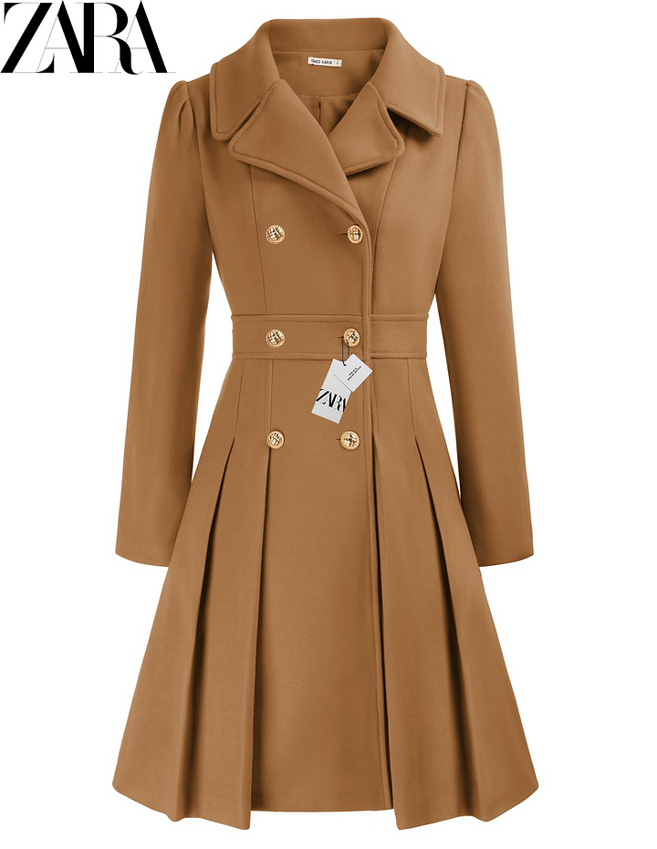 Trenci de dama palton dublu cu clape deschise ​