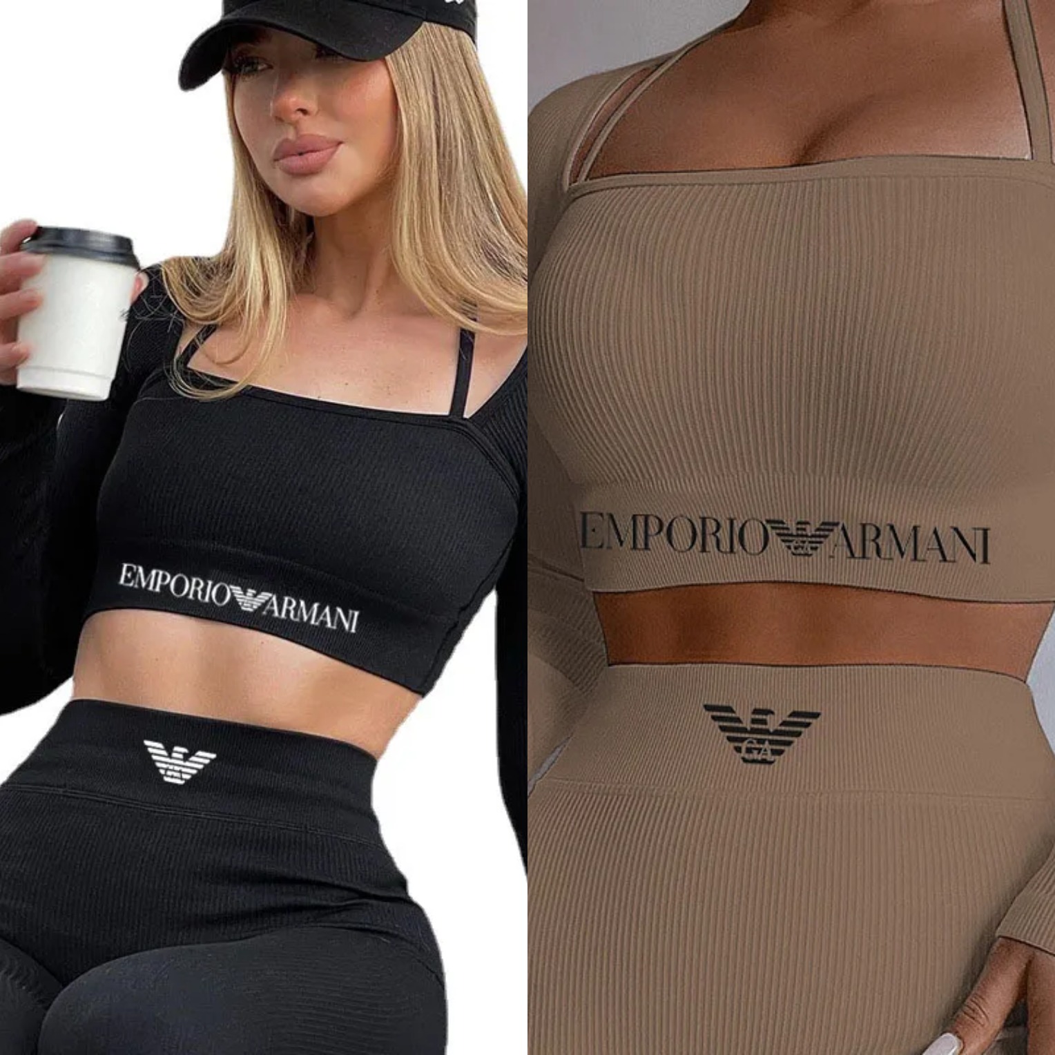 Armani nowa damska dzianinowa odzież sportowa