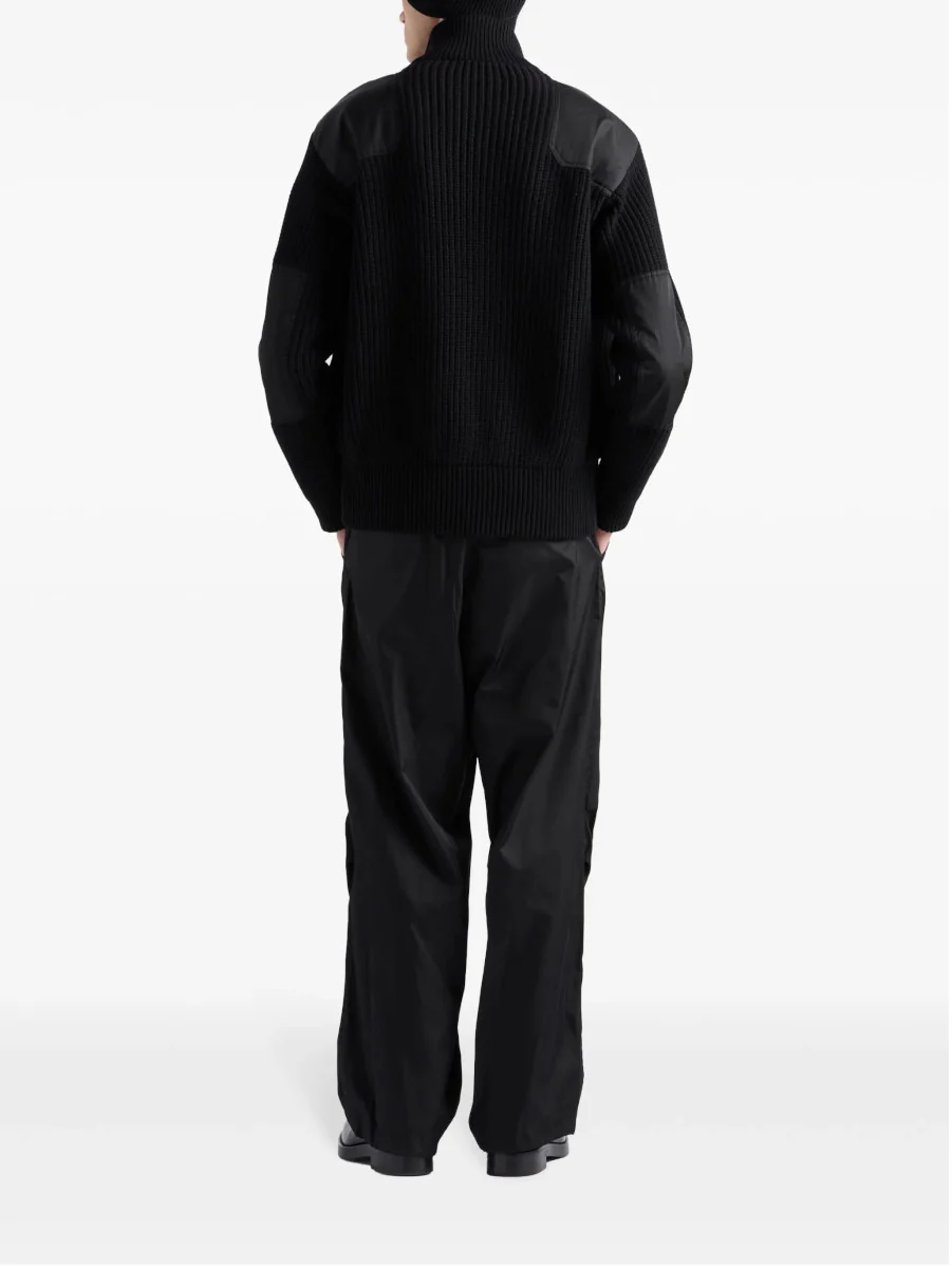 Prada Technical Zip-Up Knit Jacket