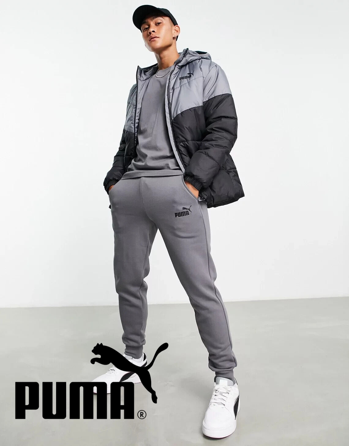 Jachetă de puf căptușită  MS neagră și gri Jachetă antrenor subțire costum pilot bărbați